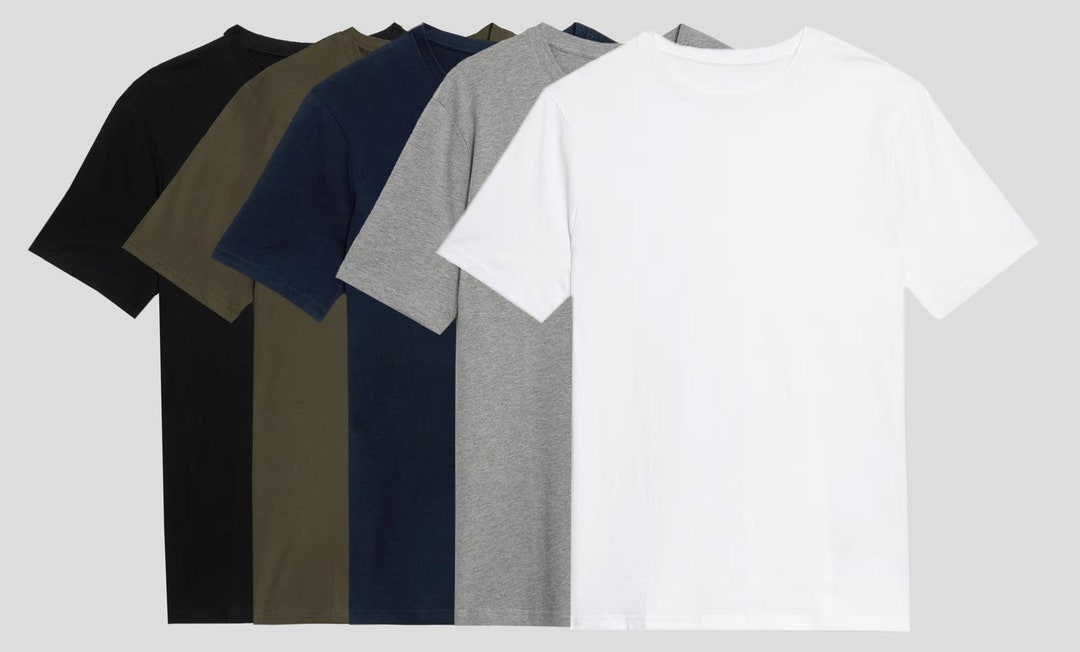 Premium Quality Organic 100% Cotton Mens Solid T-shirts, Regular Fit ...