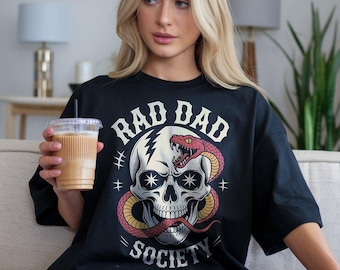 Rad Dad Society T-Shirt, Cool Father Tee, New Dad Gift, Cool Dad Club, Boy Dad Life, First Time Father Present, Husband Gift Idea
