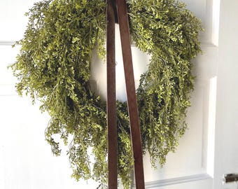 Cascading Greenery Teardrop Wreath: Cottagecore Vine Decor