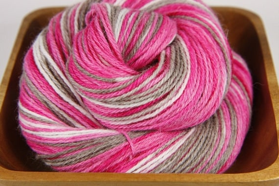 Buttery Soft Angora Bunny Sock Yarn - Neapolitan - Sport Weight 2 oz