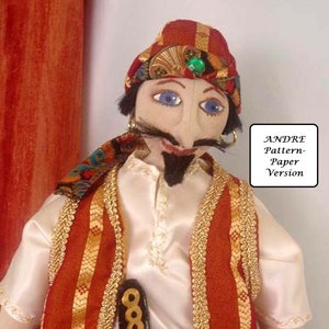 MUSTER, Papierversion- to make ANDRE, Pirat- 60cm groß, DIY, Kunstpuppe, Tutorial, Stoffpuppe, Kunstprojekt, Werkstatt