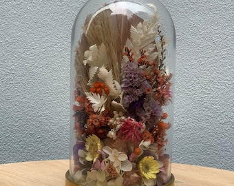 Flowers in a Dome, Cloche, Floral Dome, Rustic, Australian made, Home décor, Daisies, Home décor, Mother's Day, Unique Gift