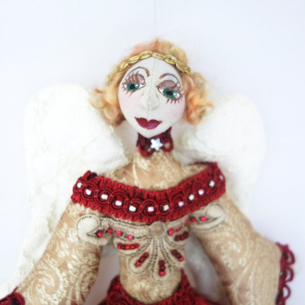 E-PATTERN, ANGELI Di Natale- Hanging Christmas Angels, Pattern, Cloth Dolls, Christmas, Tutorial, DIY, bambole, Michelle Munzone,