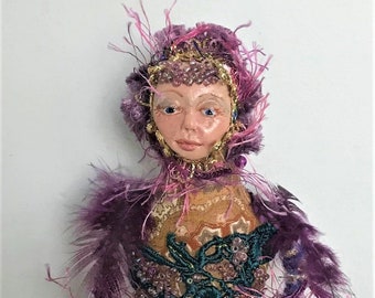 VIRGO, ZODIAC Art Doll, 20 cm (8") Tall, One Of A Kind, Michelle Munzone, Home decor, gift idea, bambole, healing