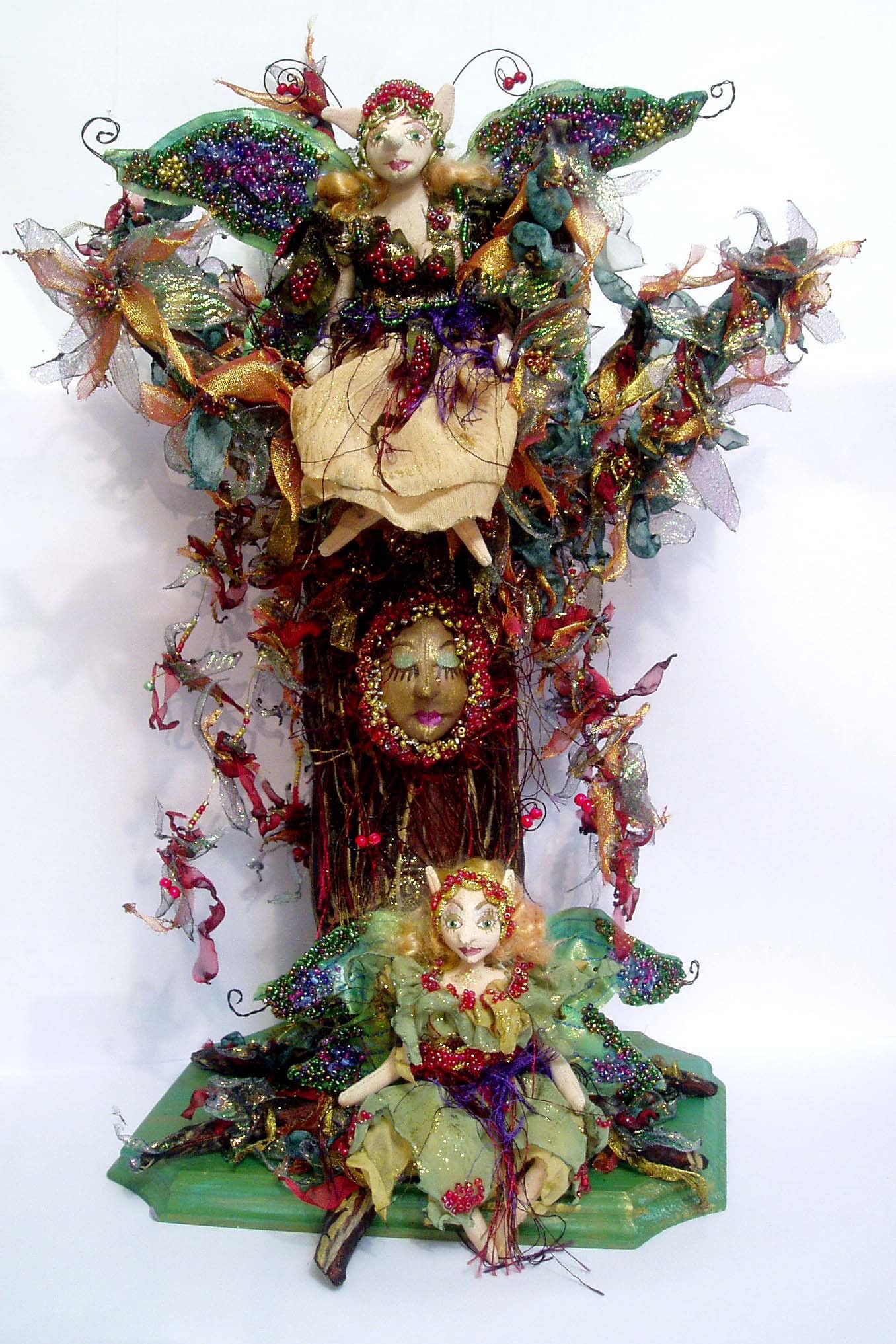 Tree Dol The Enchanted Tree -TUTORIAL- Height 38cm (15”) Workshop, Cloth Doll ...