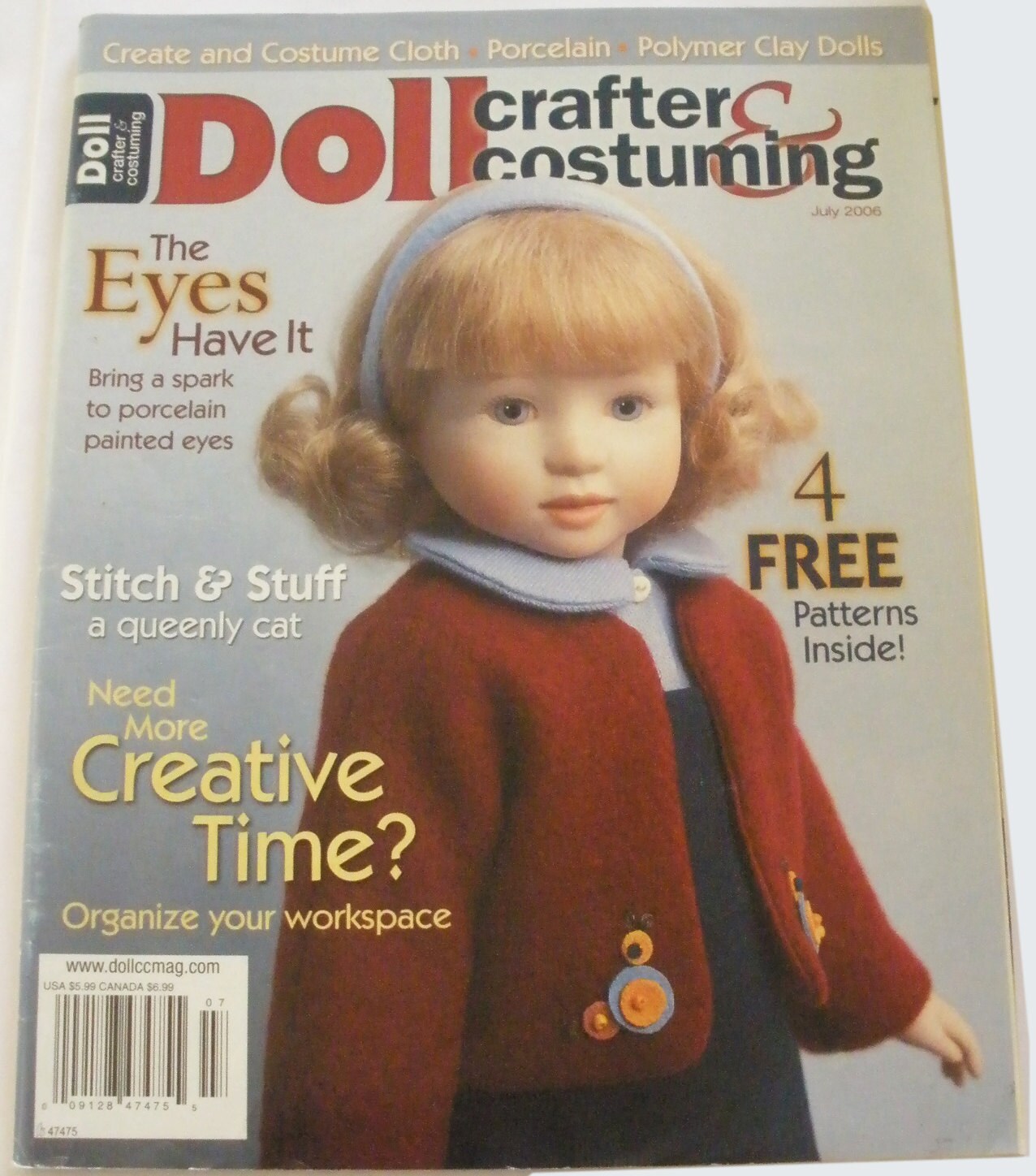 Doll Crafter & Costuming Magazine July, 2006, Tutorials, Projects, Doll