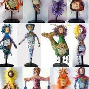 E-PATTERN, Tutorial, ZODIAC, Dolls, 12 abstract, Collage, Michelle Munzone, Gifts, DIY, Textiles, Art, Bambole, Mixed media, Tutorial,