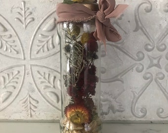 Decorative Flowers in a Jar, Rustic, Boho Australian made, Home décor, Roses, Unique Gifts,