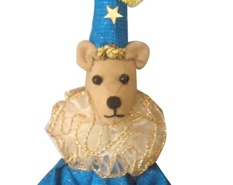 BEAR Poppin- SOLD- can be ordered, Cone PUPPET by Michelle Munzone, 56 cm (22”) Tall, One of a Kind, Hanging, Home Decor,