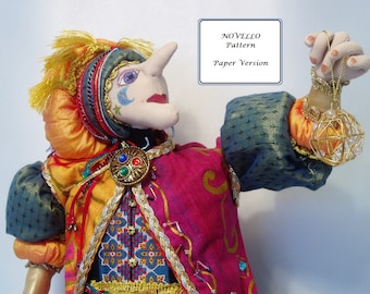 Pattern- Paper, NOVELLO, Costume doll, PATTERN, Cloth doll Workshop, Cloth Doll Projects, tutorial, Michelle Munzone