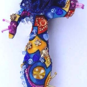 TUTORIAL BEADED Pin Dolls, Workshop, Doll Making, Instructional, Cloth Doll Project, Jester Art Doll, Diy, Kids projects, Michelle Munzone image 5