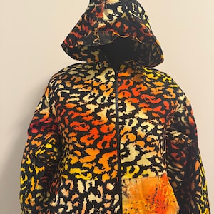 Adire Bomber Jacket | African Tie‑Dye Zip‑Up | Handmade Unisex Festival Coat|Unisex Adire Hoodie| Gifts For Him |Gifts For Her