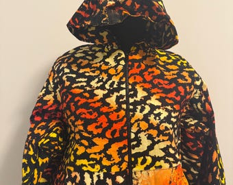 Adire Bomber Jacket | African Tie‑Dye Zip‑Up | Handmade Unisex Festival Coat|Unisex Adire Hoodie| Gifts For Him |Gifts For Her