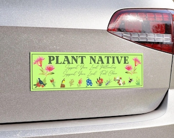 Autoaufkleber mit heimischen Pflanzenmotiven, Aufkleber für Naturschutz, Ökologie, Naturliebhaber, Naturforscher, Umweltschützer, Geschenk für Gärtner
