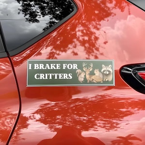 Freno por los animales, freno por las tortugas, fauna silvestre, imán para coche con motivos naturales, imán para coche con forma de ardilla, decoración inspirada en la naturaleza, imanes para coche con forma de ciervo.