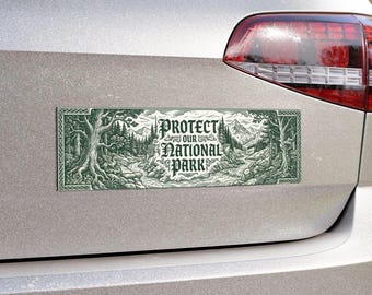 Protect Our National Park Sticker | Medieval Bumper Sticker | Camping Accessories | Outdoorsy Gifts | Outdoor Decor