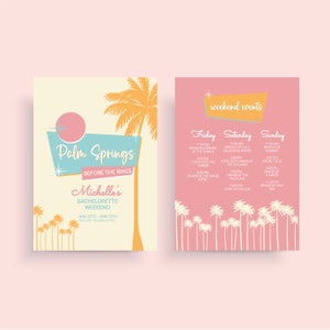Itinerario per addio al nubilato a Palm Springs, Addio al nubilato a Palm Springs, Modello di itinerario di viaggio, Modello di itinerario per addio al nubilato