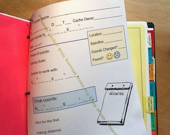 NE-Geocaching Puzzle Solving Sheet N/E Coords