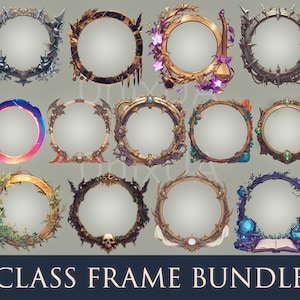 D&D Class Token Frames Bundle: Foundry VTT, Roll20 (PNG, PSD)