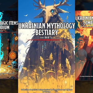 Ukrainian Fantasy DnD Bundle: Slavic Folklore Items Compendium, Bestiary and Subclasses (Digital PDFs)