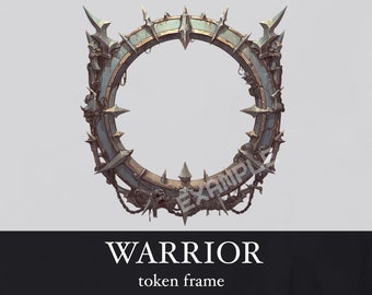 Fighter D&D Token Frame. Digital Token for Tabletop, Dungeons and Dragons, Pathfinder, etc. Knight DnD Frame. Foundry VTT, Roll20