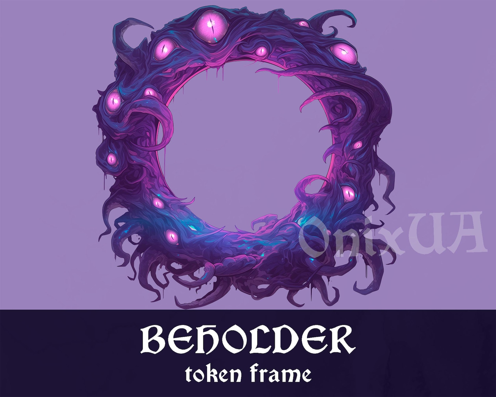Beholder Dnd Token Border | Digital Tentacle Monster Frame for Dungeons ...
