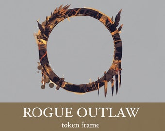 Rogue Outlaw D&D Token Frame. Digital Token for Tabletop, Dungeons And Dragons, Pathfinder etc. Foundry VTT, Roll20