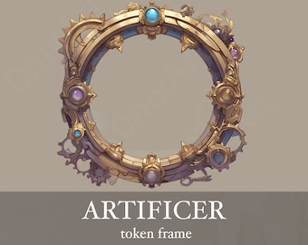 Steampunk Artificer Token Frame: D&D, Pathfinder (Digital Download)