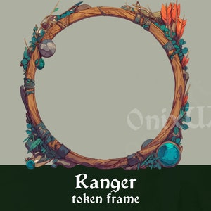 Ranger D&D Token Frame. Digital Token for Tabletop, Dungeons and Dragons, Pathfinder, etc. Archer Token Border. Foundry VTT, Roll20