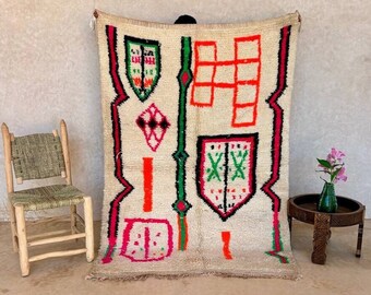 Tapis personnalisé - tapis Beni Ourain - tapis en laine - tapis Azilal - tapis personnalisé - tapis berbère - tapis géométrique - tapis en laine fait main - tapis de salon