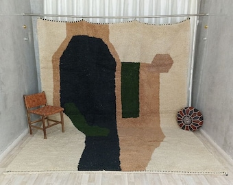 Custom Beni Ourain Rug, Handwoven Wool, Moroccan Boho Rug