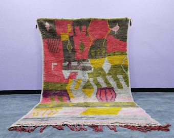 Handmade Berber Wool Rug – Abstract Geometric Design, Custom Size