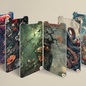 Gothic Fantasy Phone Wallpaper Bundle, Dark & Whimsical Designs, Romantic Gothic Backgrounds, 8 Artistic Screens