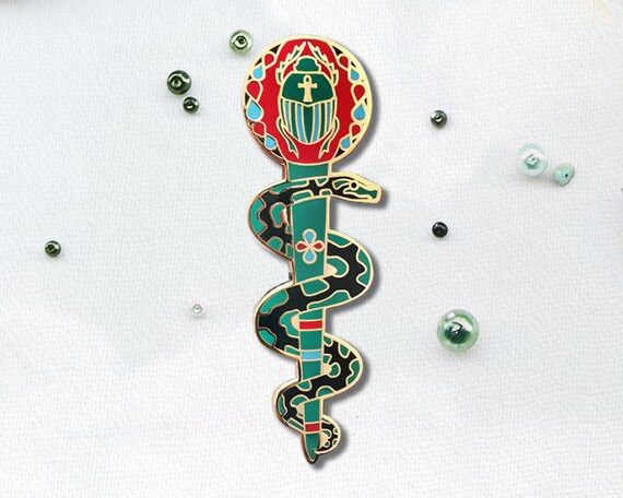 Rod Of Asclepius Enamel Pin