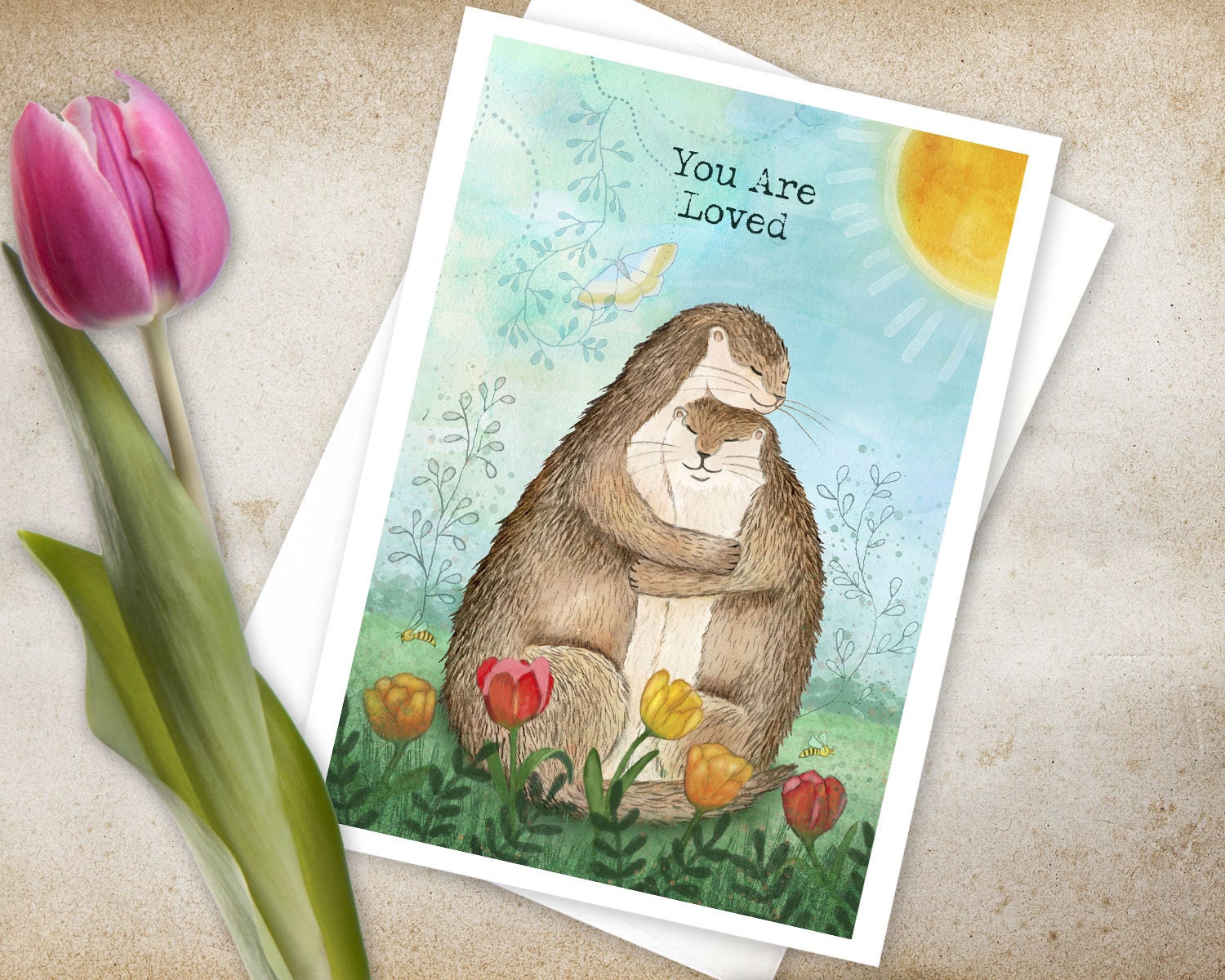 5x7 Otter Greeting Card Love Relationships Gratitude. - Etsy 5x7 Otter Greeting Card Love Relationships Gratitude. - Etsy