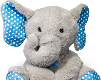 Snuggly Stuffed Elephant and Blanket Set