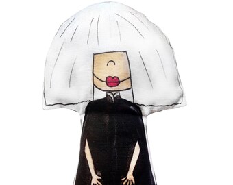 Sia Doll - Fun Plush Pop Music Art Pillow