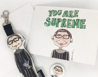 RBG You Are Supreme Card and Envelope - Girl Power, Feminist, Supreme Court, Womens rights