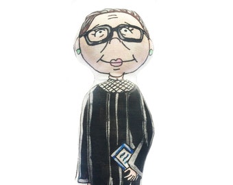 Little Ruth Doll, plush, feminist, girl power, illustration