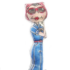 Little Rosie the Riveter Doll, Plush, Feminist, Girl Power - Etsy