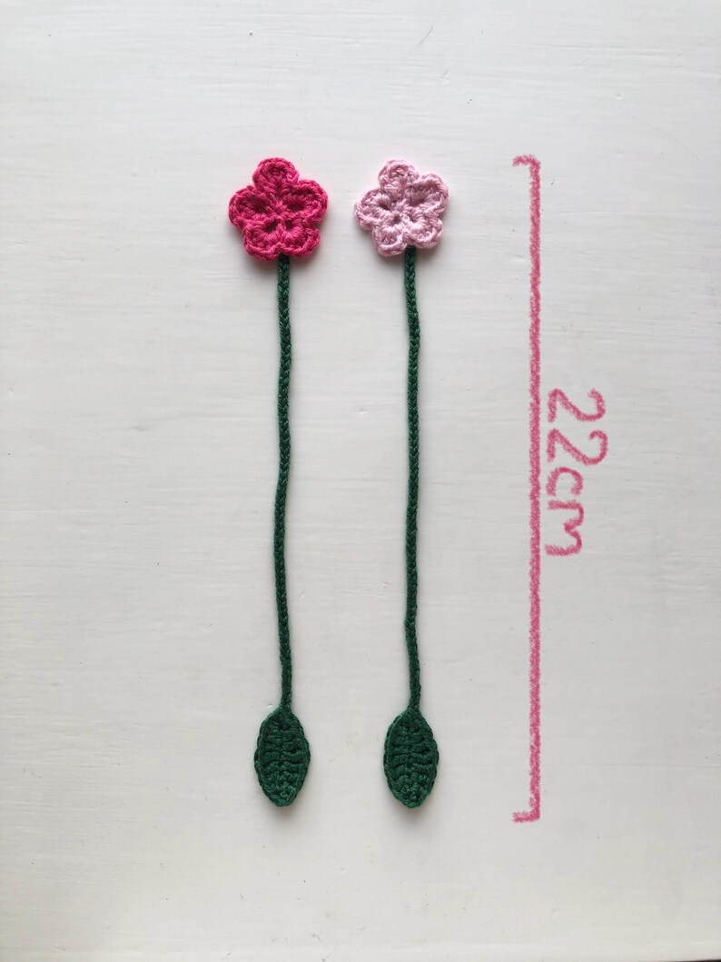 Crochet Flower Bookmark Handmade Gift for Book Lovers Crochet Bookmarks