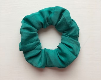 Handmade Green Coloured Soft Scrunchie