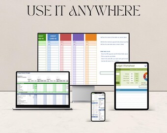 Foglio di calcolo del budget: Excel e Fogli Google, Tracker delle spese (download digitale)