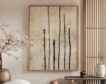 Wabi Sabi Interior Wall Art / Japandi design / Minimalist Painting / Beige Abstract Art / Modern Wall Decor / Digital Printable Art