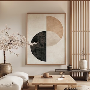 Wabi Sabi Wall Art / Abstract Wall Decor / Japandi Design / Neutral ...