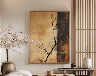 Wabi Sabi Wall Art / Japandi design / Japanese Jnterior Design / Beige Tones / Modern Wall Decor / Digital Printable Art