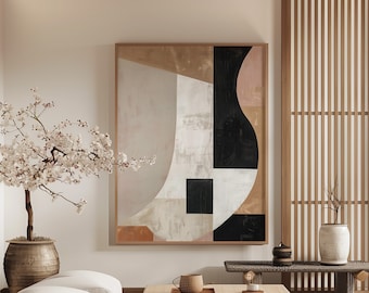 Japandi Design / Wabi Sabi Wall Art / Geometric Shapes
