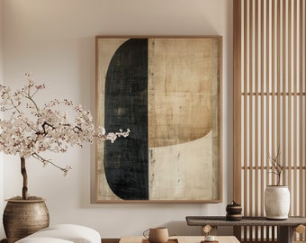 Wabi Sabi Wall Art / Diseño japonés / Decoración escandinava neutra / Tonos beige / Decoración de pared moderna / Arte imprimible digital