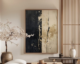Wabi Sabi Wall Art / Japandi design / Neutral Scandinavian Decor / Beige Tones / Modern Wall Decor / Digital Printable Art