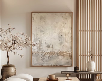 Wabi Sabi Interior Wall Art / Japandi design / Minimalist Painting / Beige Abstract Art / Modern Wall Decor / Digital Printable Art